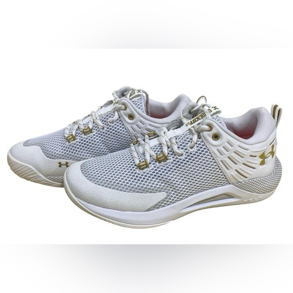 Under Armour HOVR Block City White/Gold Women’s 8 volleyball indoors basketball - Picture 3 of 7
